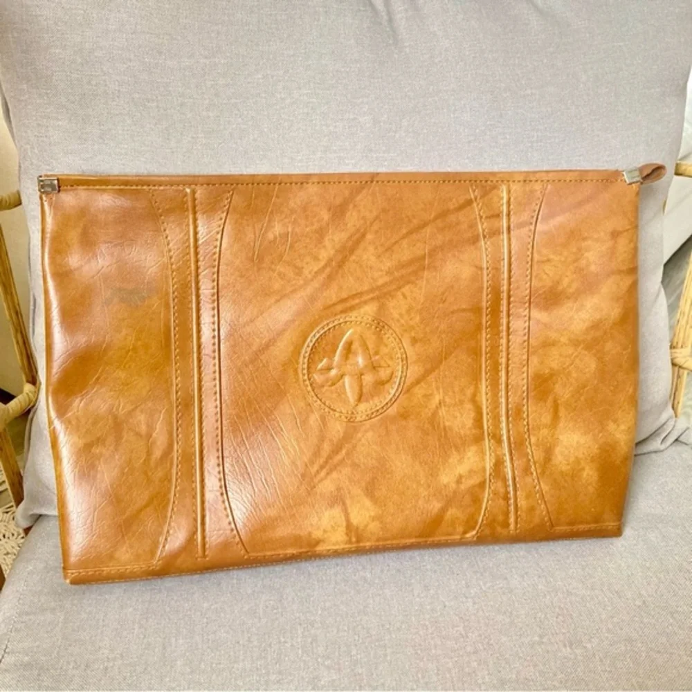 Vintage American Tourister Leather Portfolio | 1970s Work Bag